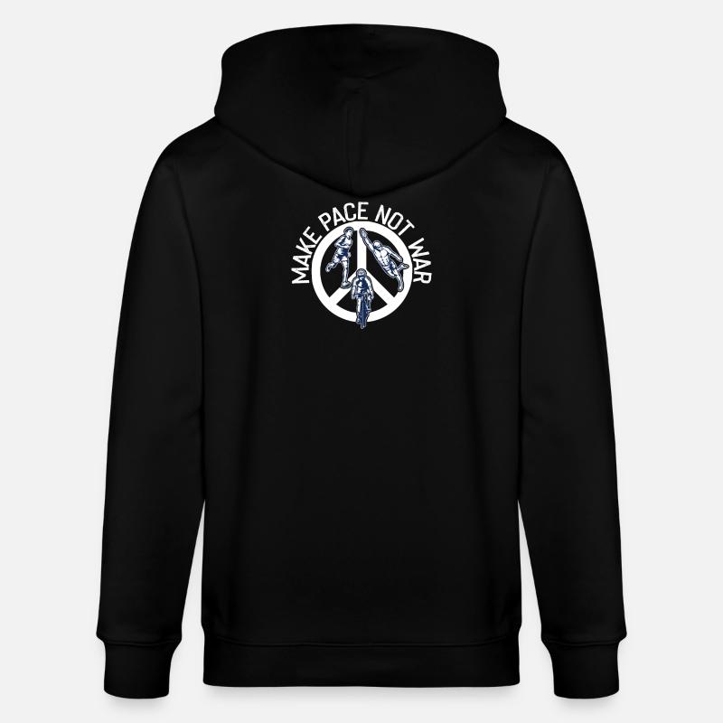 Mach Tempo Statt Krieg Triathlet - Stanley/Stella Unisex Bio-Kapuzenjacke CULTIVATOR  - Schwarz