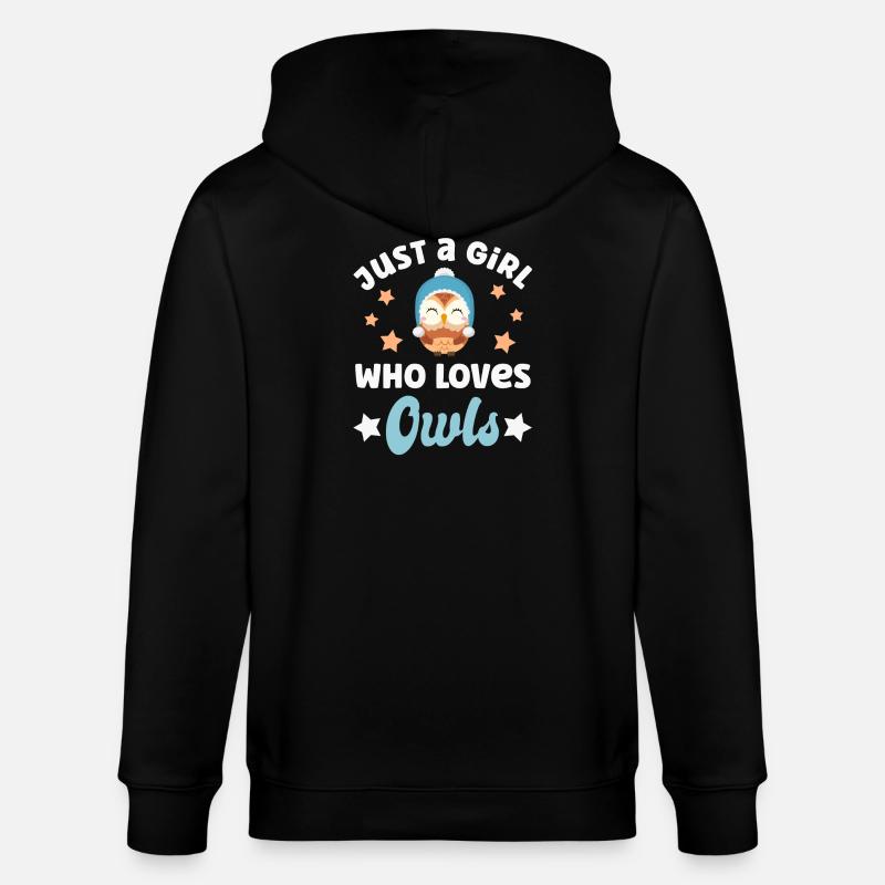 Eule Eulen - Stanley/Stella Unisex Bio-Kapuzenjacke CULTIVATOR - Schwarz