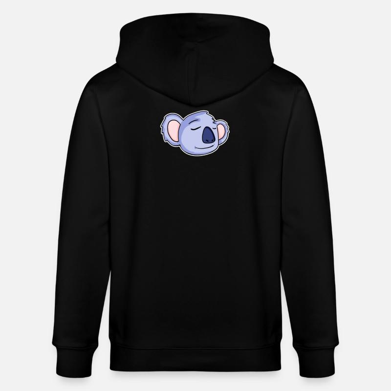 Koala Kopf Koalas - Stanley/Stella Unisex Bio-Kapuzenjacke CULTIVATOR  - Schwarz