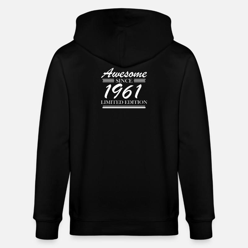 1961 - Né en 1961 - Veste à capuche bio CULTIVATOR Stanley/Stella Unisexe - noir