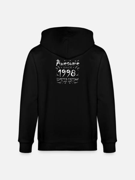 1998 - Born 1998 - Stanley/Stella CULTIVATOR  Unisex Organic Hooded Jacket - black