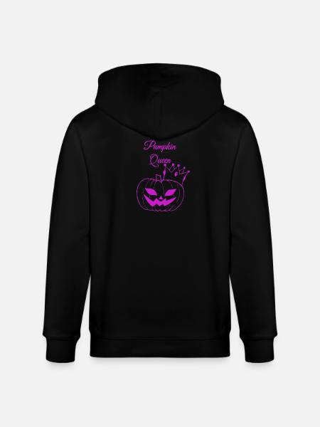 Pumpkin Queen Halloween Design - Stanley/Stella CULTIVATOR Unisex Organic Hooded Jacket - black