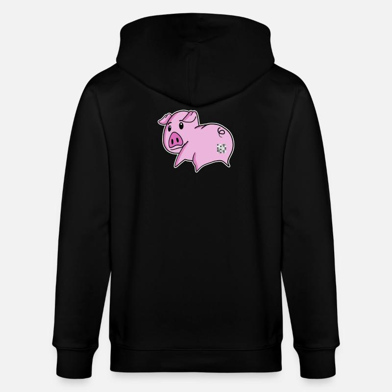 Pig Ass - Pig Butt - Veste à capuche bio CULTIVATOR Stanley/Stella Unisexe - noir