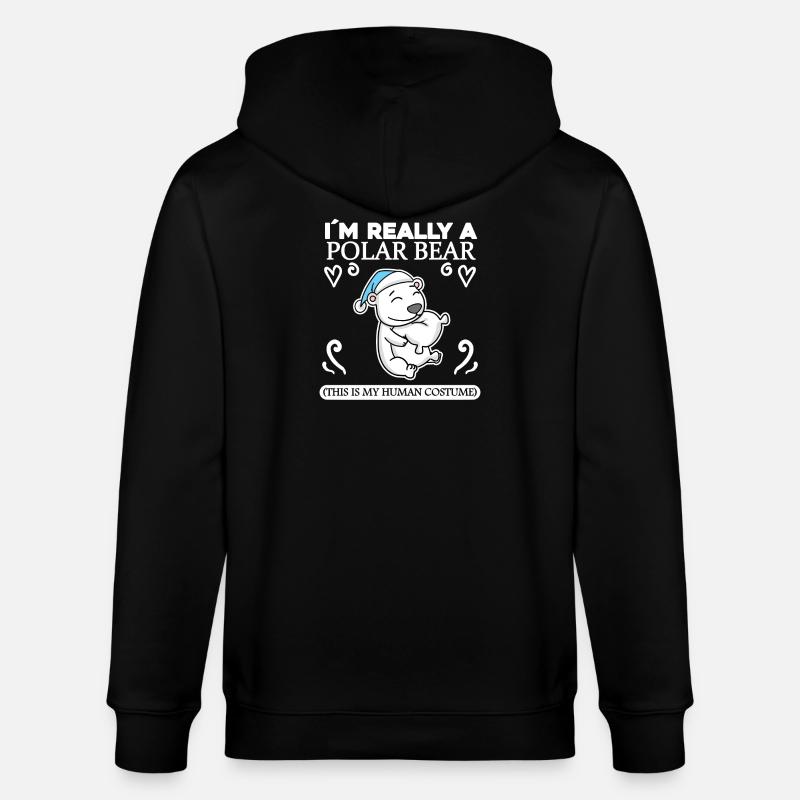 Eisbär - Stanley/Stella Unisex Bio-Kapuzenjacke CULTIVATOR  - Schwarz