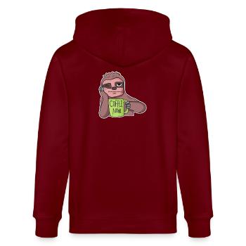 Employé paresseux - Veste à capuche bio CULTIVATOR Stanley/Stella Unisexe - bordeaux - Dos - Anna (173cm)