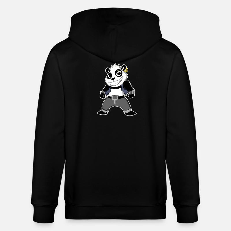 Cool Panda - Veste à capuche bio CULTIVATOR Stanley/Stella Unisexe - noir