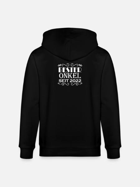 Bester Onkel seit 2022 - Stanley/Stella Unisex Bio-Kapuzenjacke CULTIVATOR  - Schwarz