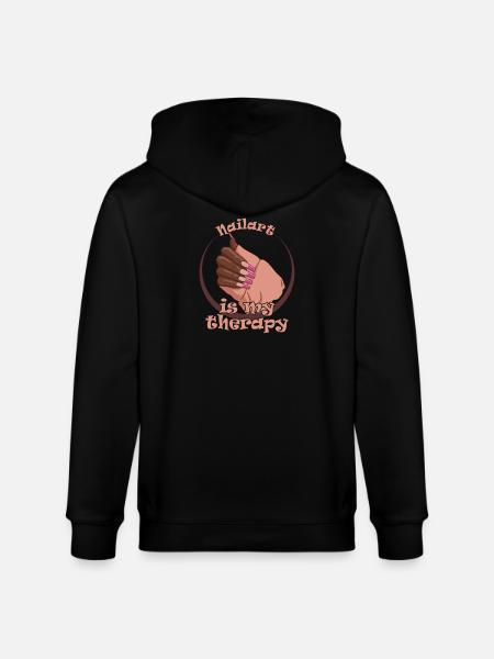Nailart is my therapy nail technician - Stanley/Stella CULTIVATOR  Unisex Organic Hooded Jacket - black