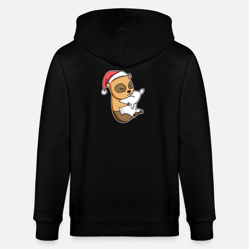 Écureuil sommeil de Noël - Veste à capuche bio CULTIVATOR Stanley/Stella Unisexe - noir