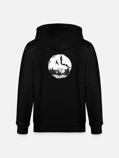 Time to Climb - Climbing Lovers - Stanley/Stella Unisex Bio-Kapuzenjacke CULTIVATOR - Schwarz
