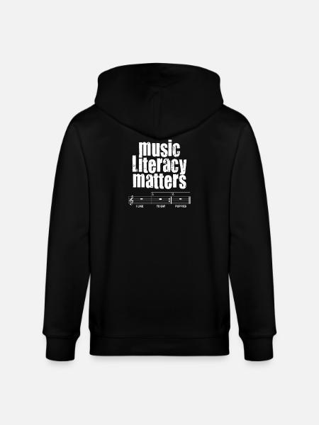 Music Literacy Matters - Stanley/Stella CULTIVATOR Unisex Organic Hooded Jacket - black