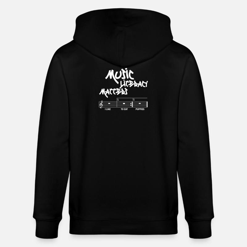 La littératie musicale, ça compte - Veste à capuche bio CULTIVATOR Stanley/Stella Unisexe - noir