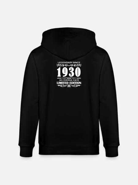 1930 - Born 1930 - Stanley/Stella CULTIVATOR  Unisex Organic Hooded Jacket - black