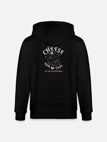 Le fromage, c’est pour la vie - Cheese Lovers Apparel - Veste à capuche bio CULTIVATOR Stanley/Stella Unisexe - noir
