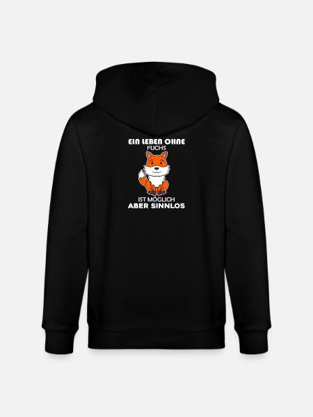 Fuchs Tier Wald Wildtier - Stanley/Stella Unisex Bio-Kapuzenjacke CULTIVATOR  - Schwarz