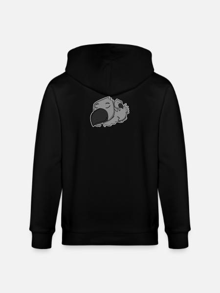 Kråke med babykråke - familie - Stanley/Stella CULTIVATOR økologisk unisex hettejakke - svart