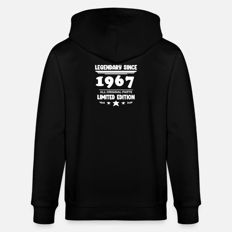 Année de construction 1967 - Veste à capuche bio CULTIVATOR Stanley/Stella Unisexe - noir