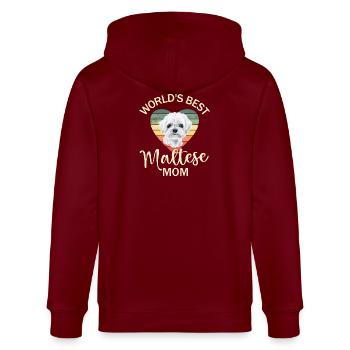 Chien maltais - Veste à capuche bio CULTIVATOR Stanley/Stella Unisexe - bordeaux - Dos - Anna (173cm)