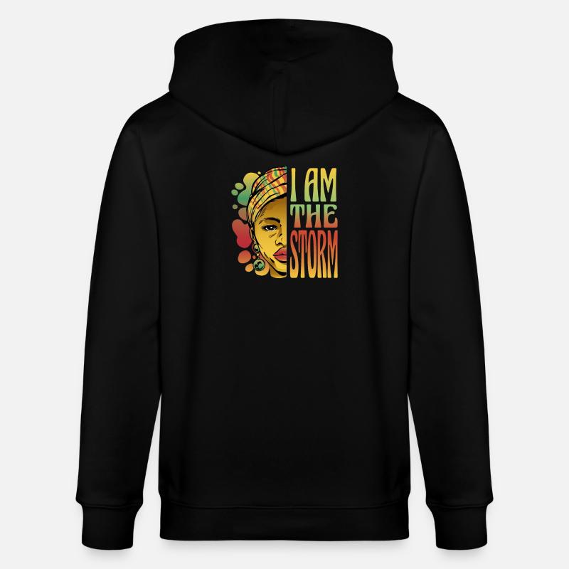 Ich bin der Sturm - Stanley/Stella Unisex Bio-Kapuzenjacke CULTIVATOR  - Schwarz