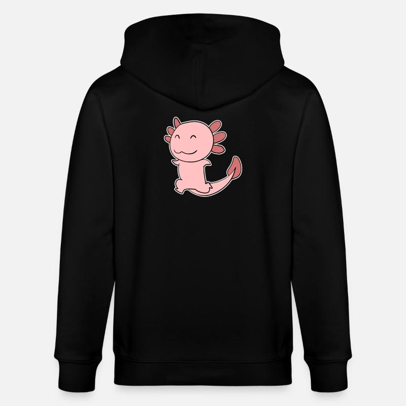 Motif Axolotl - Veste à capuche bio CULTIVATOR Stanley/Stella Unisexe - noir