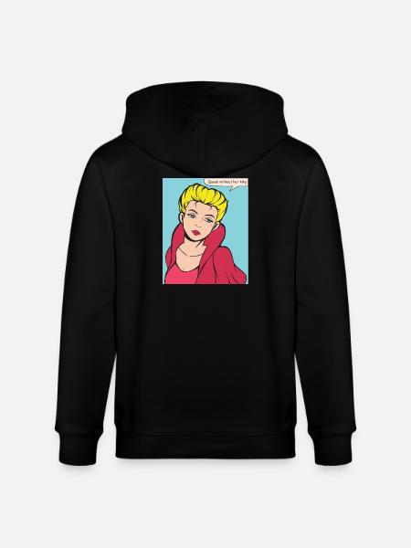 Queen Without King Pop Art - Stanley/Stella CULTIVATOR Unisex Organic Hooded Jacket - black