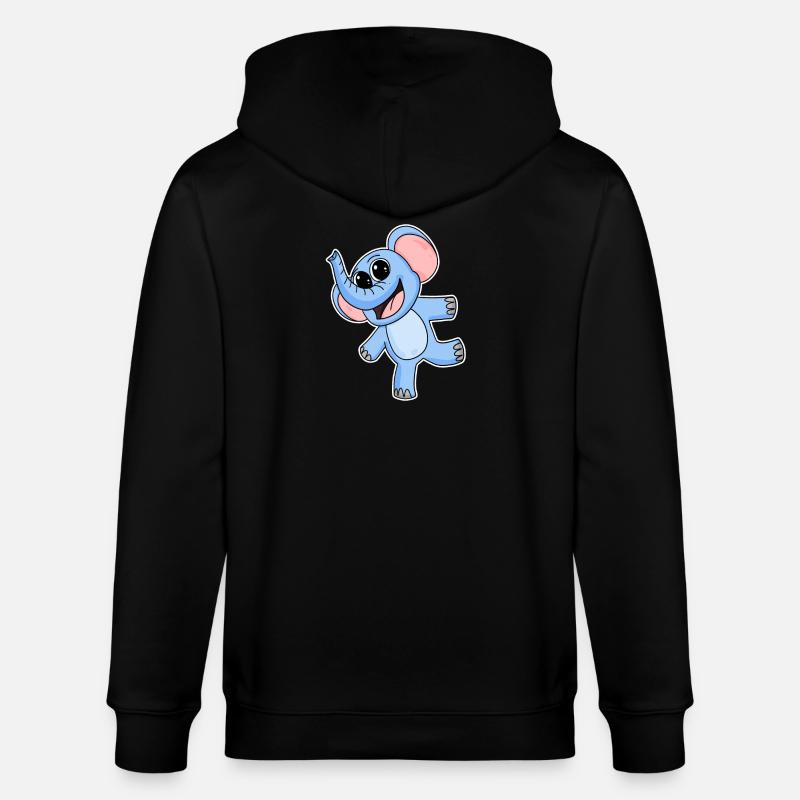 Éléphant - Veste à capuche bio CULTIVATOR Stanley/Stella Unisexe - noir