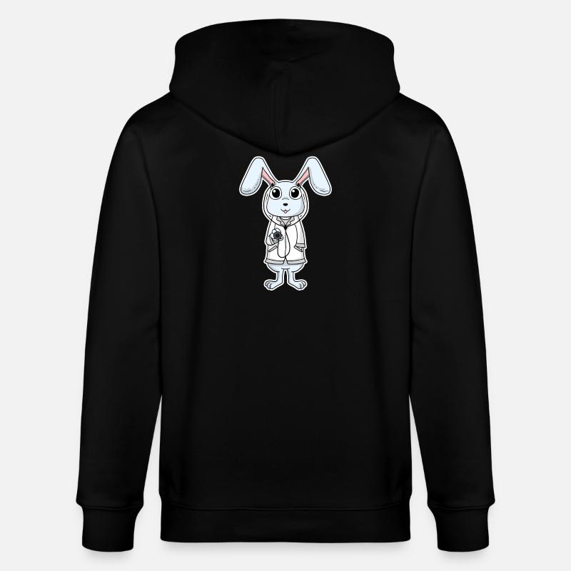 Médecin Vétérinaire Lapin - Veste à capuche bio CULTIVATOR Stanley/Stella Unisexe - noir