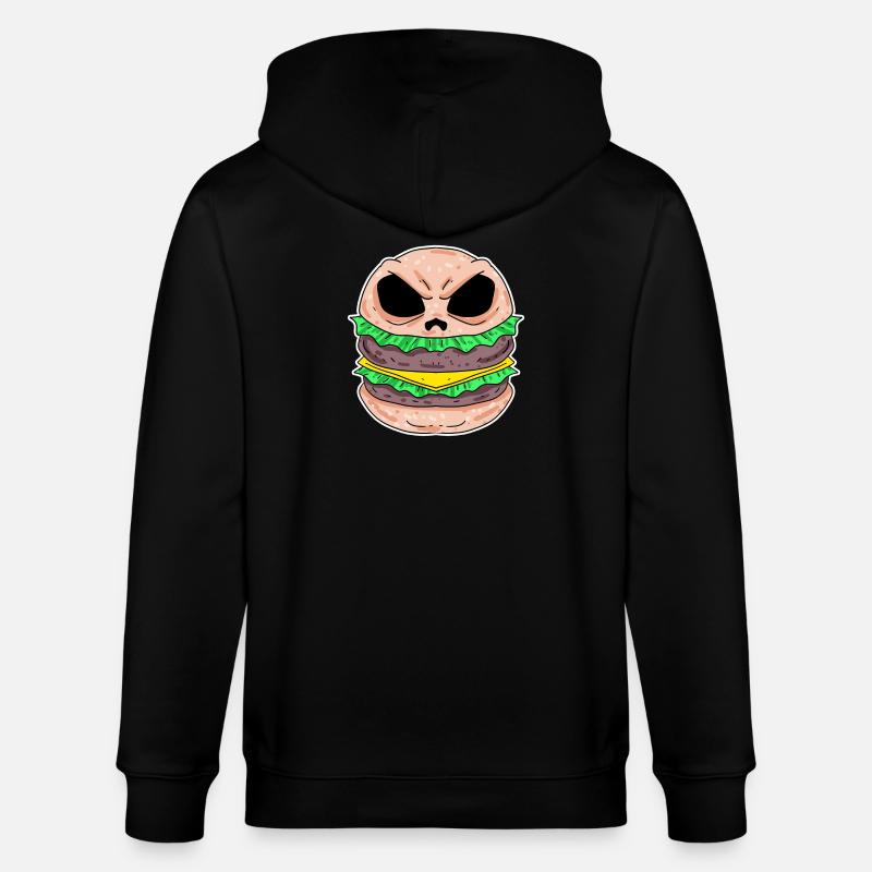 Schädel Burger - Stanley/Stella Unisex Bio-Kapuzenjacke CULTIVATOR  - Schwarz