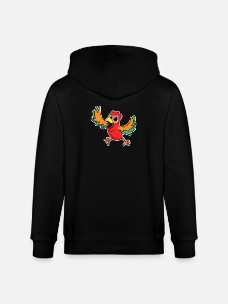 Parrot Bird Birds - Stanley/Stella CULTIVATOR  Unisex Organic Hooded Jacket - black