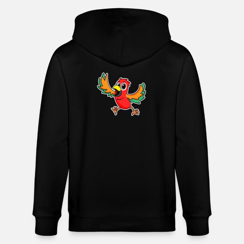 Perroquet Oiseaux Oiseaux - Veste à capuche bio CULTIVATOR Stanley/Stella Unisexe - noir