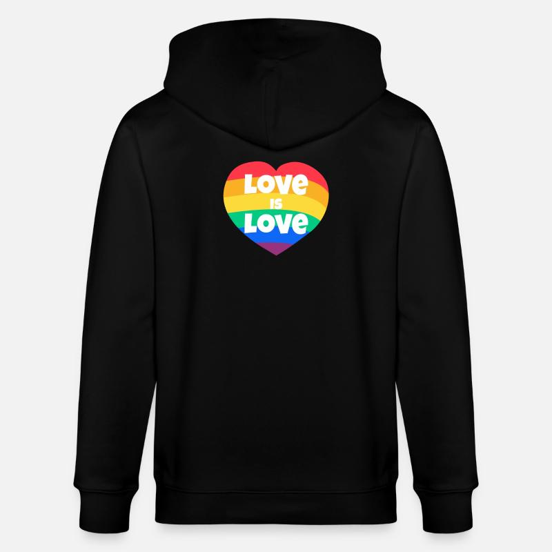 Saint-Valentin, Saint-Valentin, Saint-Valentin - Veste à capuche bio CULTIVATOR Stanley/Stella Unisexe - noir