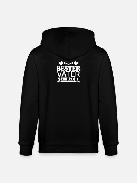 Bester Vater seit 2001 - Stanley/Stella Unisex Bio-Kapuzenjacke CULTIVATOR - Schwarz