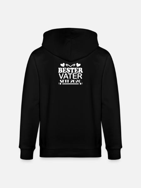 Bester Vater seit 2020 - Stanley/Stella Unisex Bio-Kapuzenjacke CULTIVATOR - Schwarz