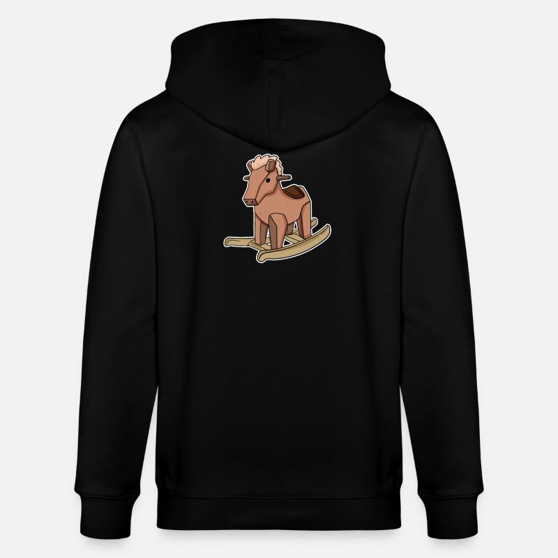 Cheval - Veste à capuche bio CULTIVATOR Stanley/Stella Unisexe - noir