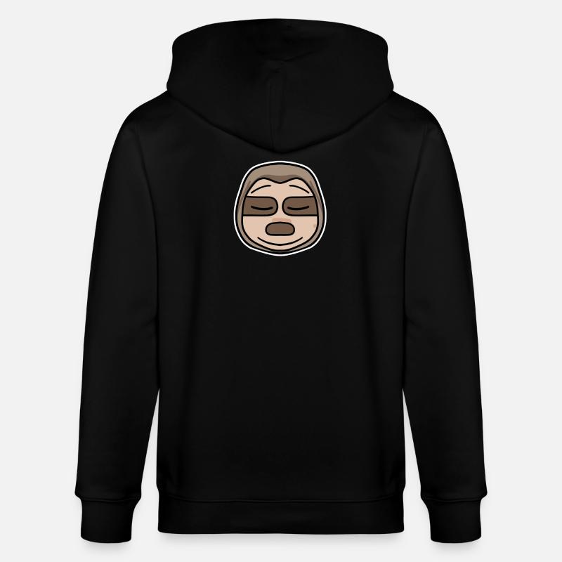 Faultier Kopf - Stanley/Stella Unisex Bio-Kapuzenjacke CULTIVATOR - Schwarz