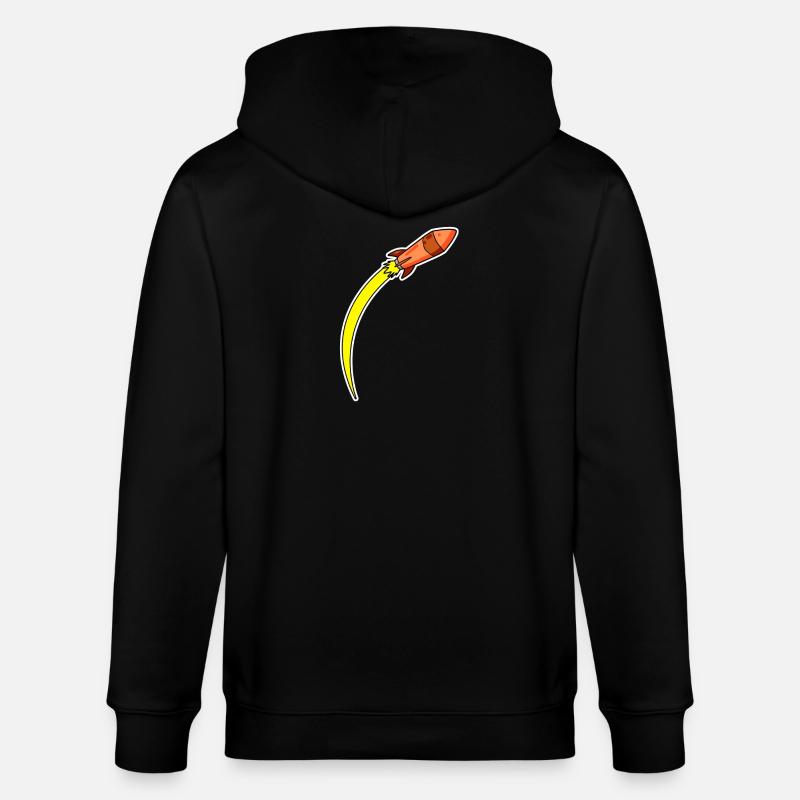 Rakete Orange - Stanley/Stella Unisex Bio-Kapuzenjacke CULTIVATOR  - Schwarz