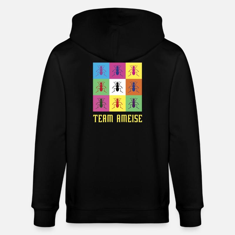 Team Ameise - Stanley/Stella Unisex Bio-Kapuzenjacke CULTIVATOR  - Schwarz