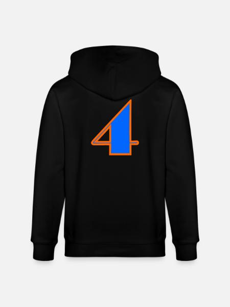 4 YEARS,4TH BIRTHDAY,4 YEARS,FOUR - Stanley/Stella CULTIVATOR  Unisex Organic Hooded Jacket - black