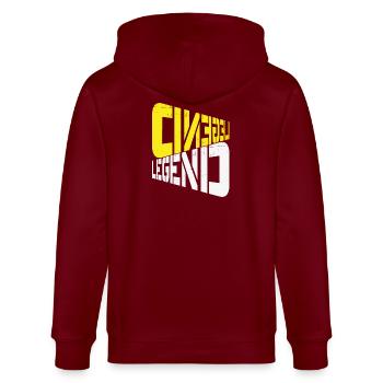 LEGEND - Veste à capuche bio CULTIVATOR Stanley/Stella Unisexe - bordeaux - Dos - Anna (173cm)