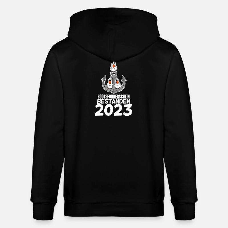 Bootsführerschein 2023 - Stanley/Stella Unisex Bio-Kapuzenjacke CULTIVATOR - Schwarz