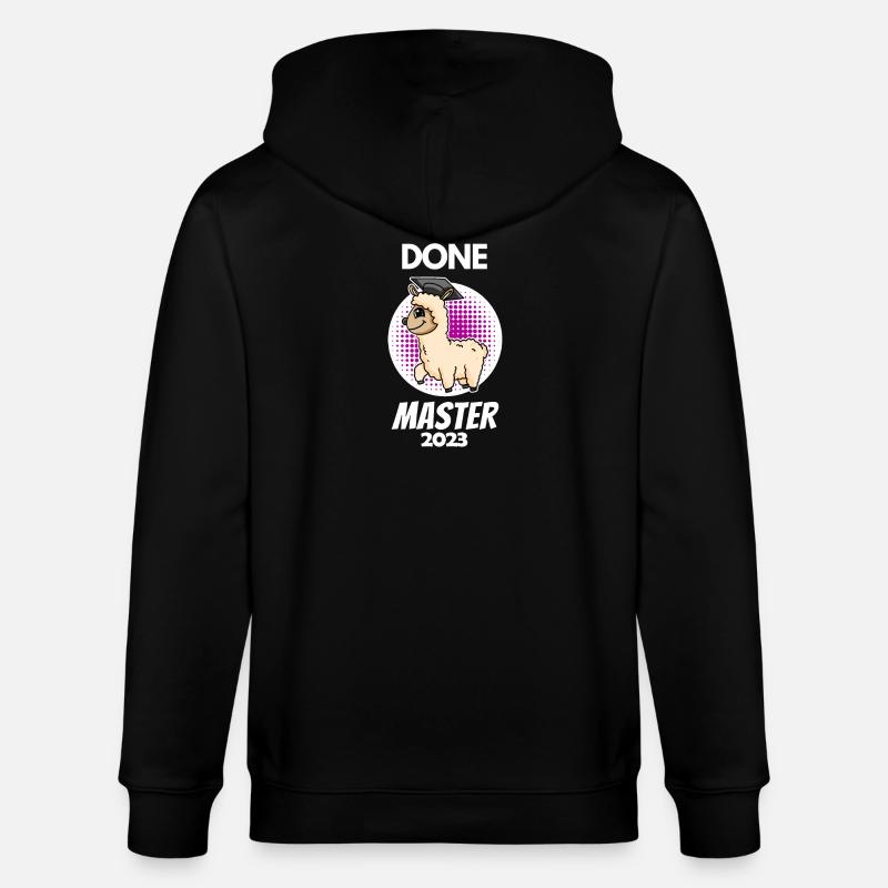 Master 2023 - Master terminé - Veste à capuche bio CULTIVATOR Stanley/Stella Unisexe - noir