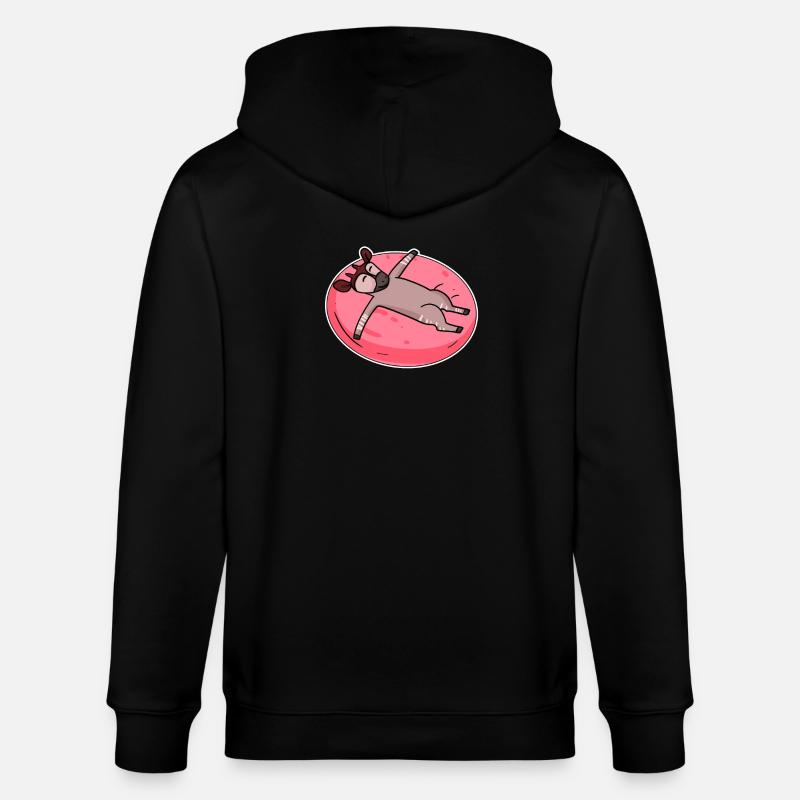 Schlafendes Okapi Waldgiraffe - Stanley/Stella Unisex Bio-Kapuzenjacke CULTIVATOR - Schwarz