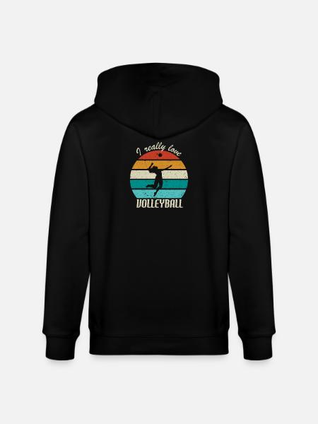 Ich liebe Volleyball - Stanley/Stella Unisex Bio-Kapuzenjacke CULTIVATOR - Schwarz