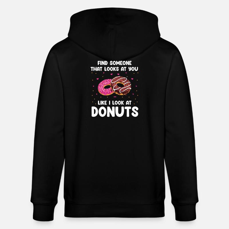 Donuts Love Design - Veste à capuche bio CULTIVATOR Stanley/Stella Unisexe - noir