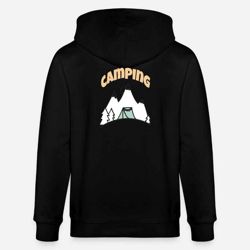 Leben auf dem Campingplatz - Stanley/Stella Unisex Bio-Kapuzenjacke CULTIVATOR  - Schwarz