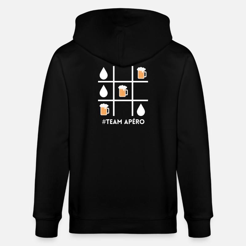 Apéro-Team, Bier, Bierfan - Stanley/Stella Unisex Bio-Kapuzenjacke CULTIVATOR  - Schwarz