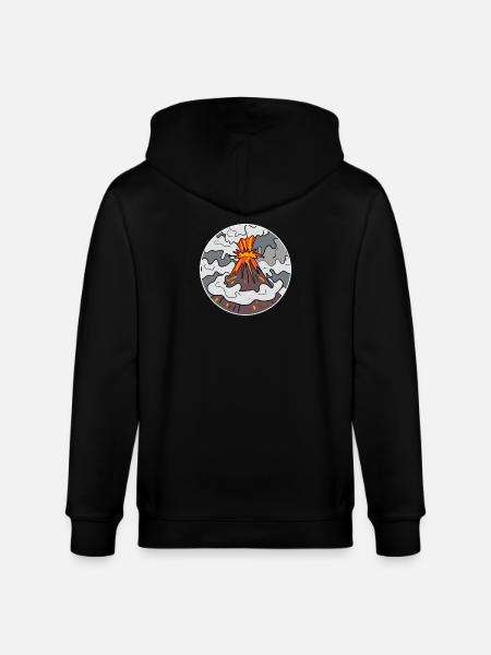 Volcano Mountain Circle Mountains Volcanoes - Stanley/Stella CULTIVATOR  Unisex Organic Hooded Jacket - black