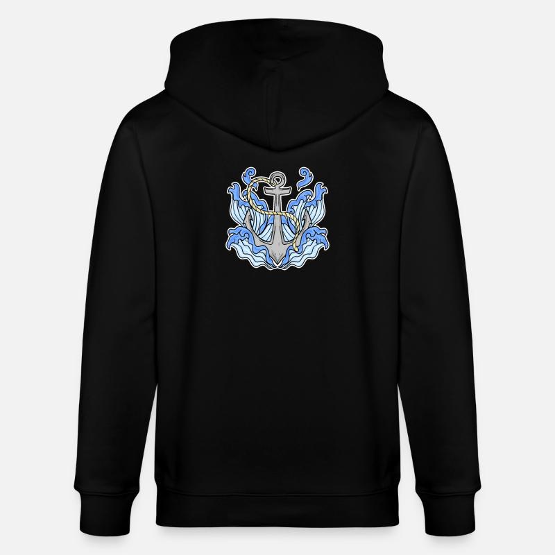 Anker - Stanley/Stella Unisex Bio-Kapuzenjacke CULTIVATOR  - Schwarz