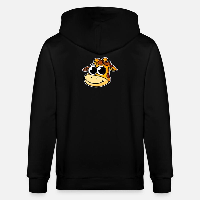 Giraffe - Stanley/Stella Unisex Bio-Kapuzenjacke CULTIVATOR - Schwarz