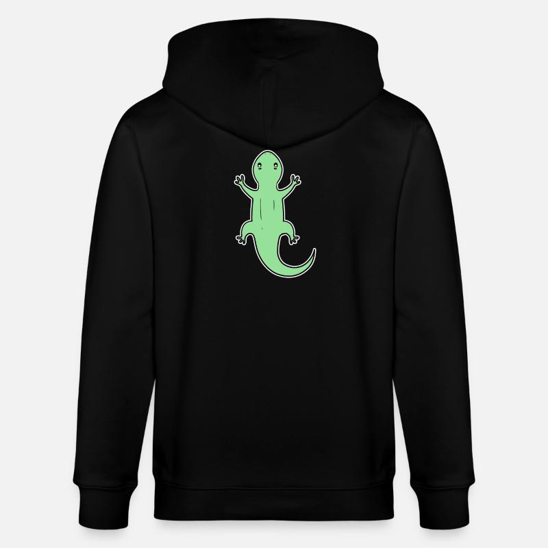 Lézards Lézard Reptiles Verts - Veste à capuche bio CULTIVATOR Stanley/Stella Unisexe - noir